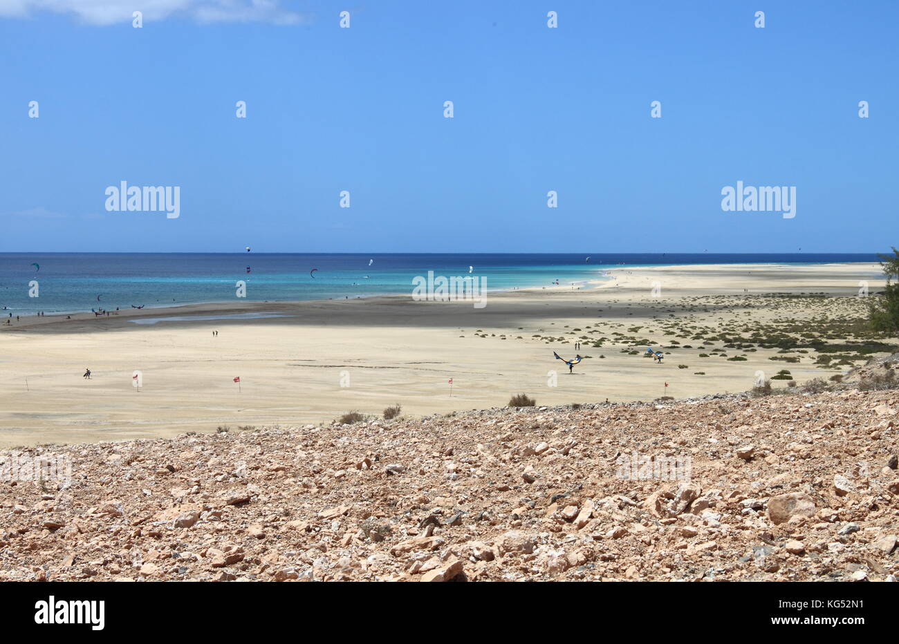 Sotavento Beach in Fuerteventura, Canary Islands, Spain Stock Photo
