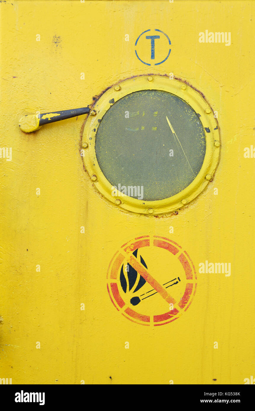 Nuclearpowered icebreaker.The iron door leading into the engine room
