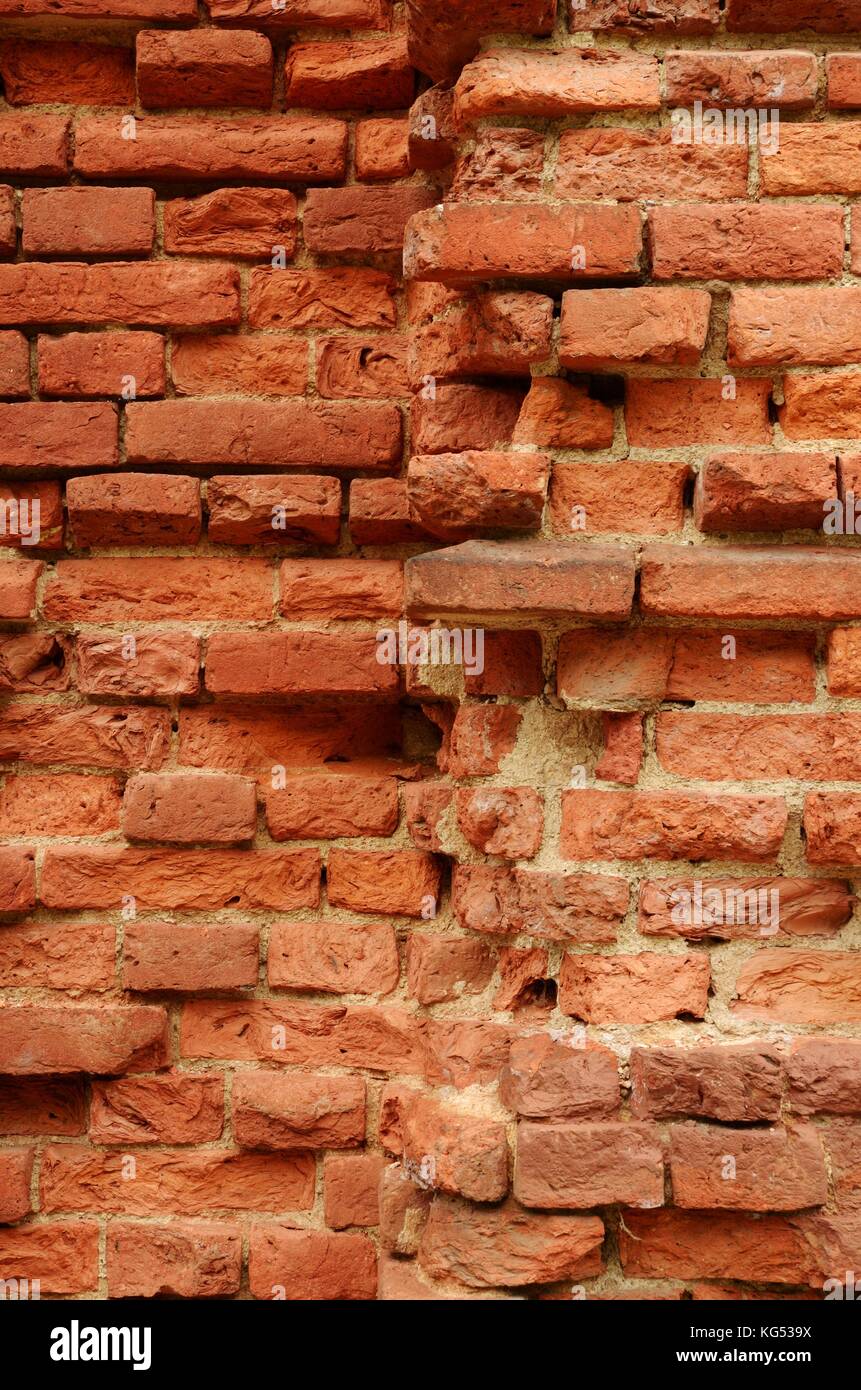 Old brick wall falling apart hires stock photography and images Alamy