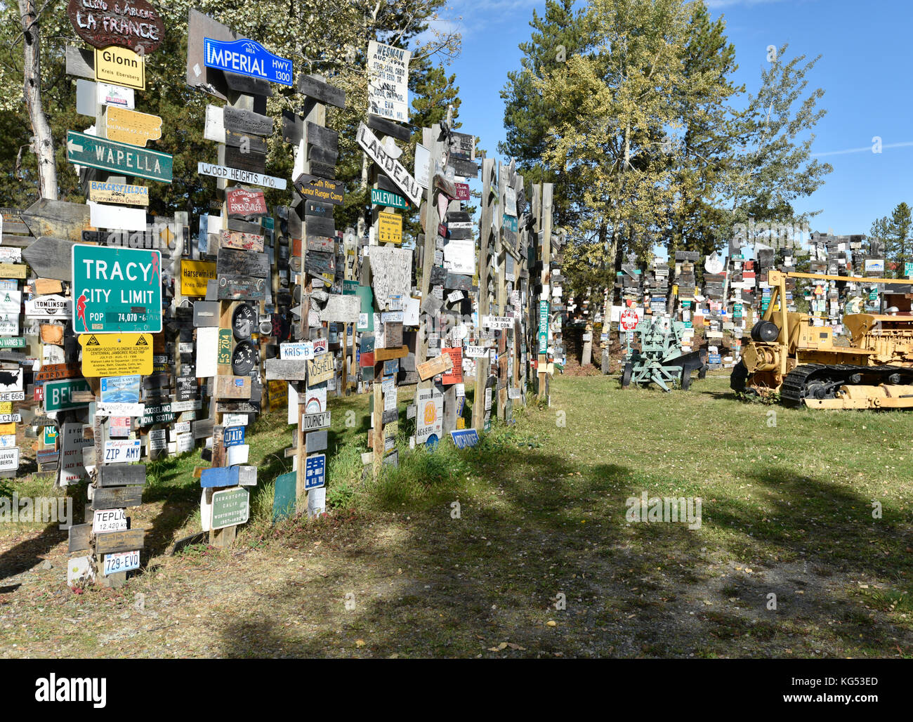 Watson Lake, Signpost Forest, Yukon, Canada Stock Photo Alamy