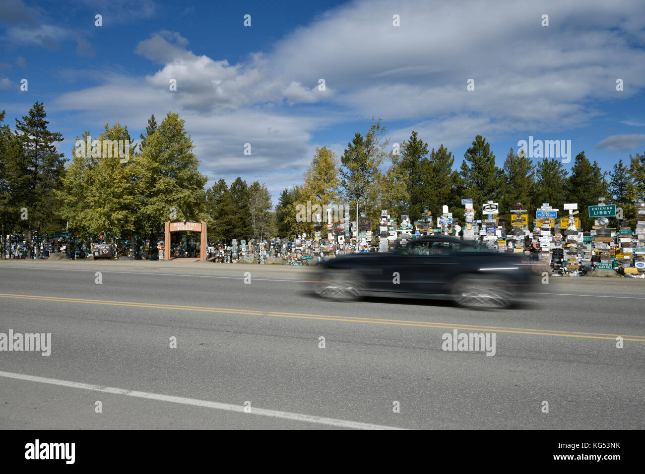 Watson Lake, Signpost Forest, Yukon, Canada Stock Photo Alamy