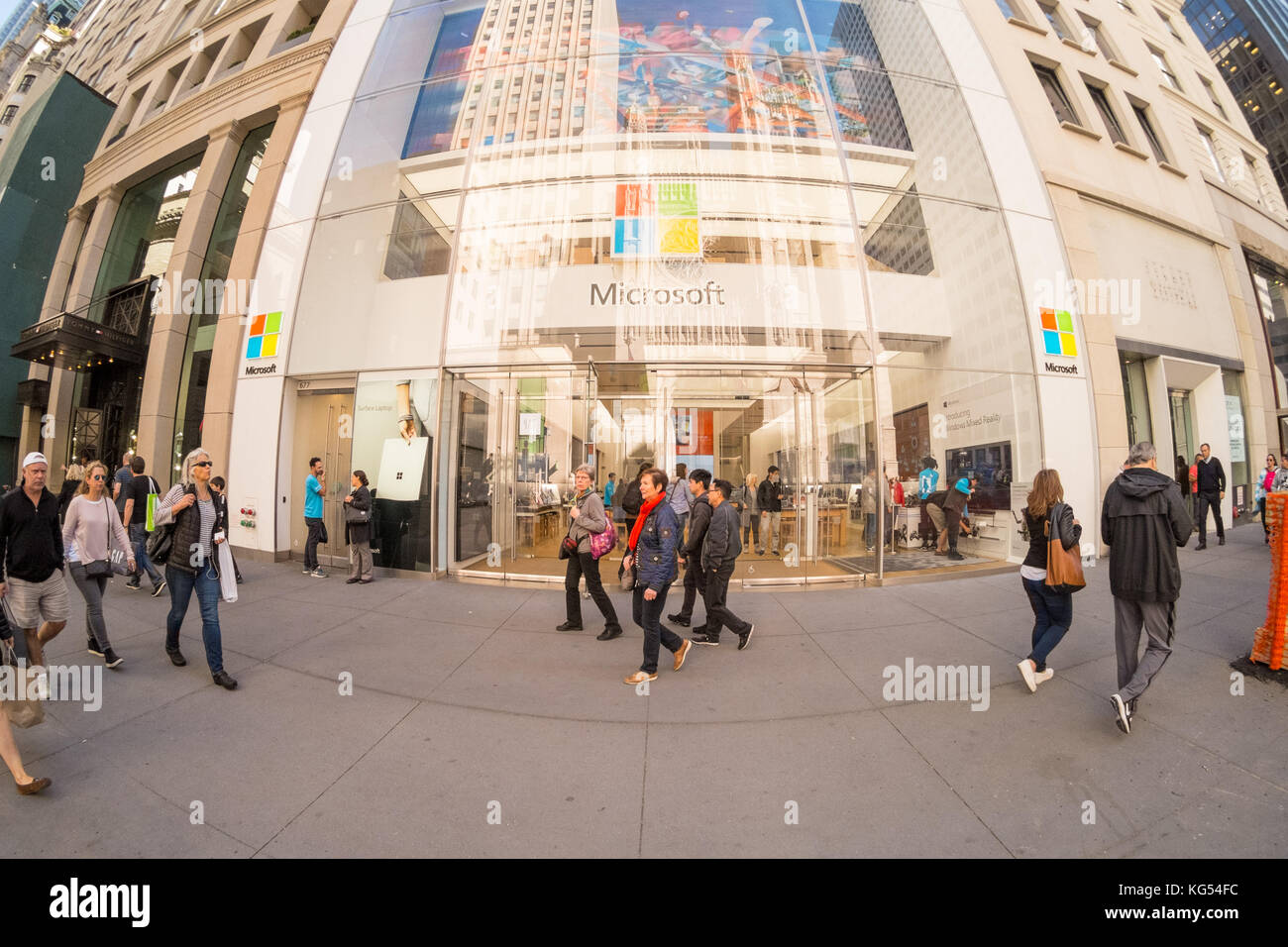 Microsoft flagship computer store, Fifth Avenue, Manhattan, New York