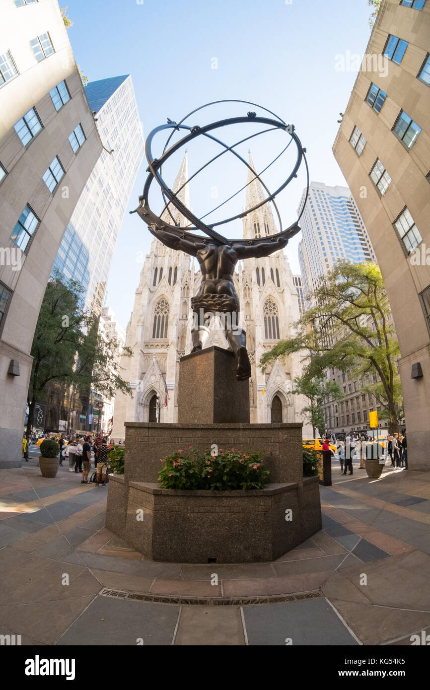 Rockefeller Center Statue of Atlas, Fifth Avenue, Manhattan, New York