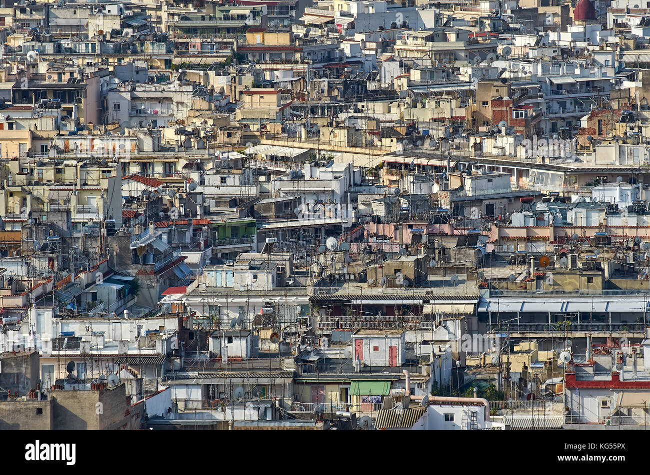 Crowded rooftops seen from Parthenon in Athens, Greece Stock Photo - Alamy
