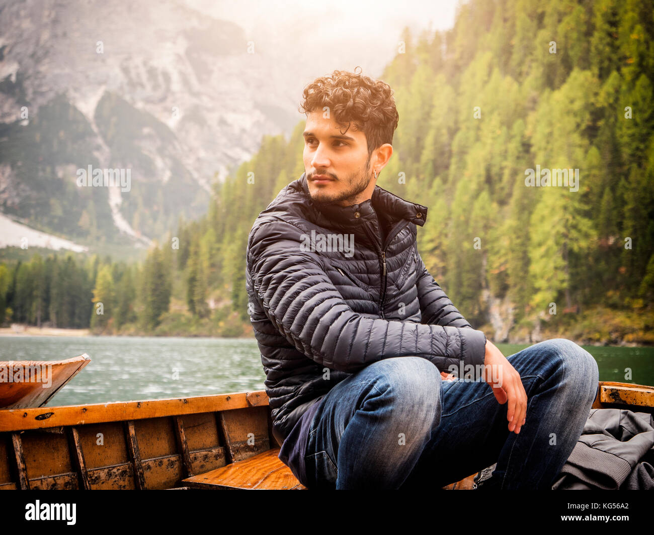 Man sitting in boat hi-res stock photography and images - Alamy