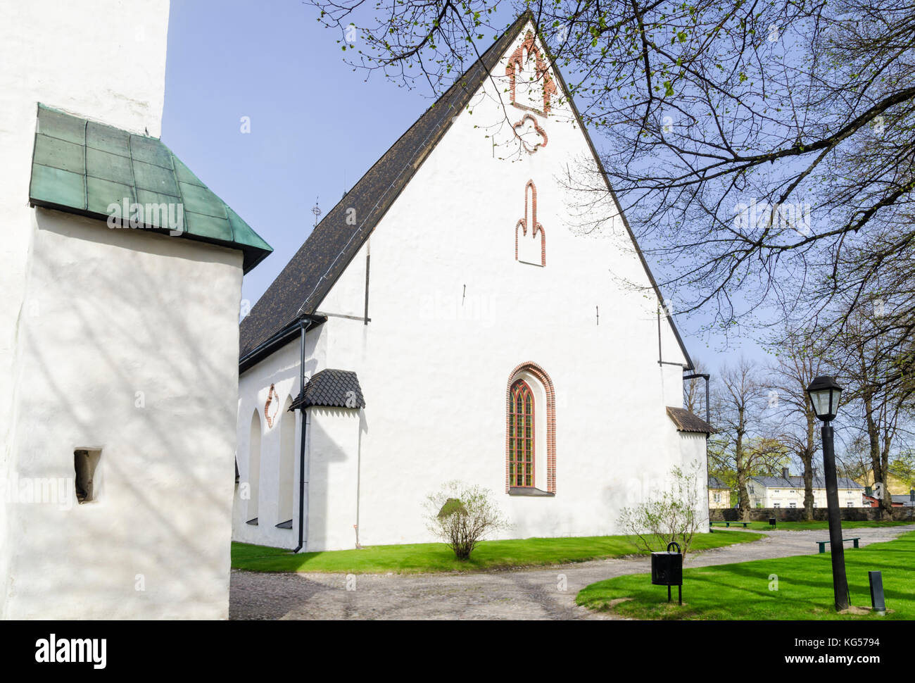 Porvoo Cathedral, part of the Evangelical Lutheran Church, in the city of Porvoo, Finland Stock Photo