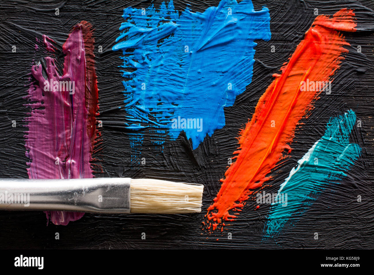 Abstract painting background with paintbrush. Wallpaper for a painter