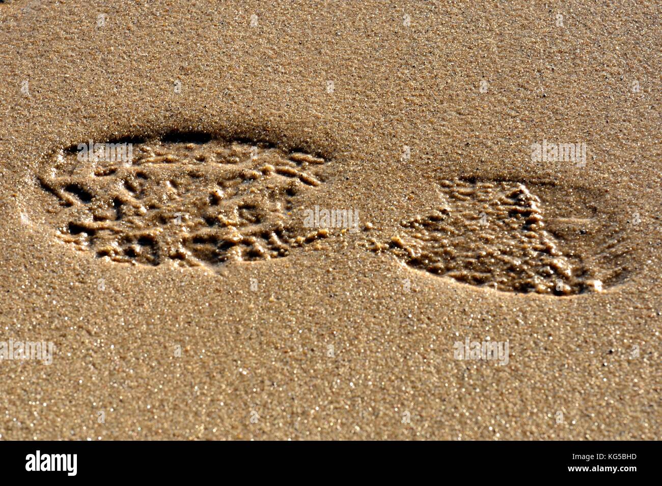 Footprint in the sand Stock Photo Alamy