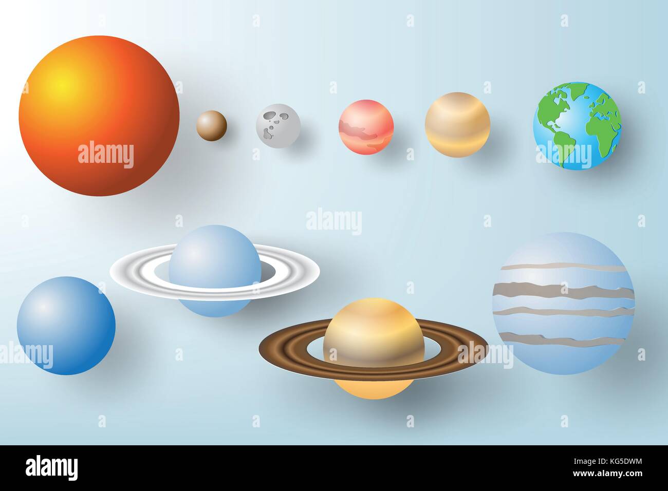 Paper art of Planet with Solar system background vector illustration ...