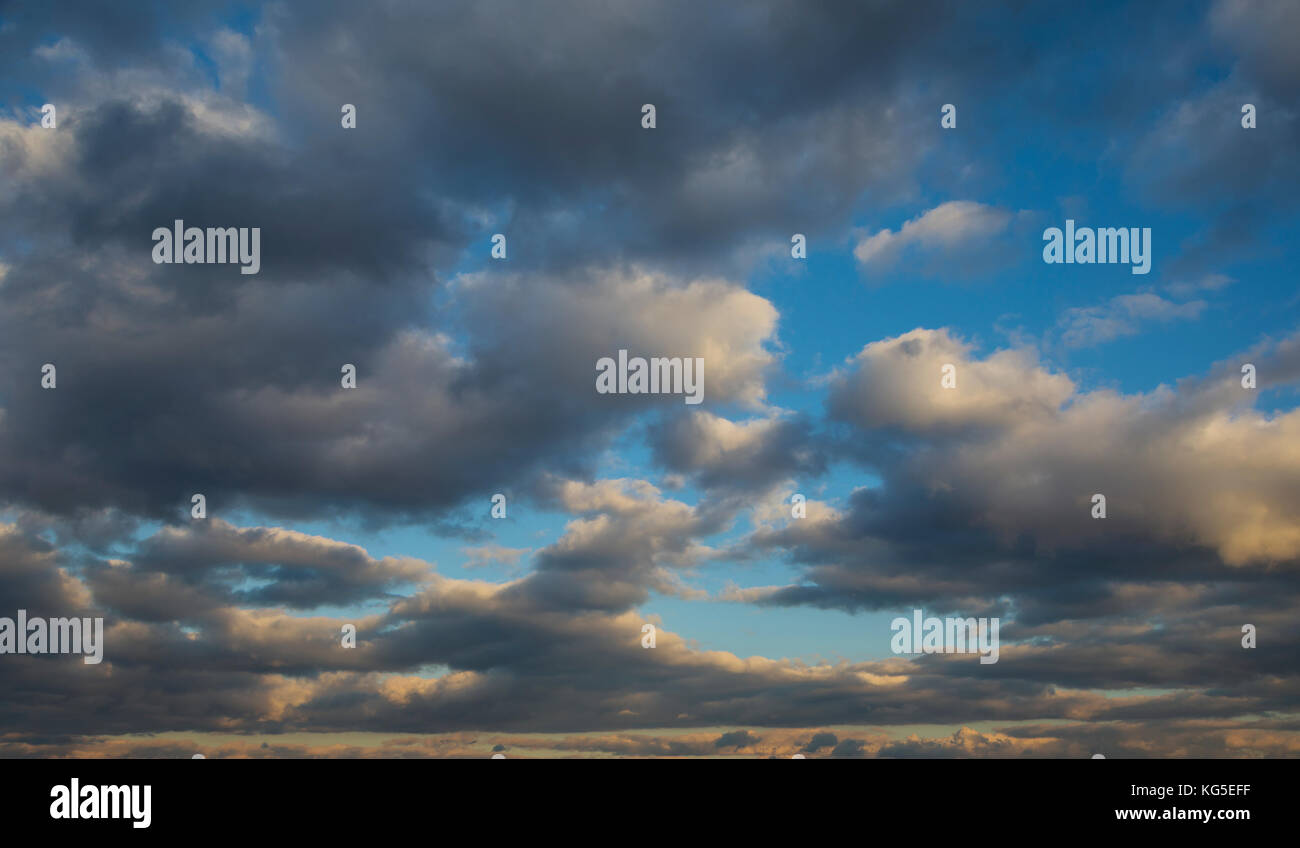 Dark sky with black clouds brings storm rain Stock Photo - Alamy
