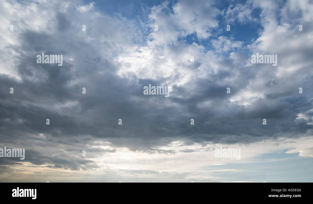 Dark sky with black clouds brings storm rain Stock Photo - Alamy