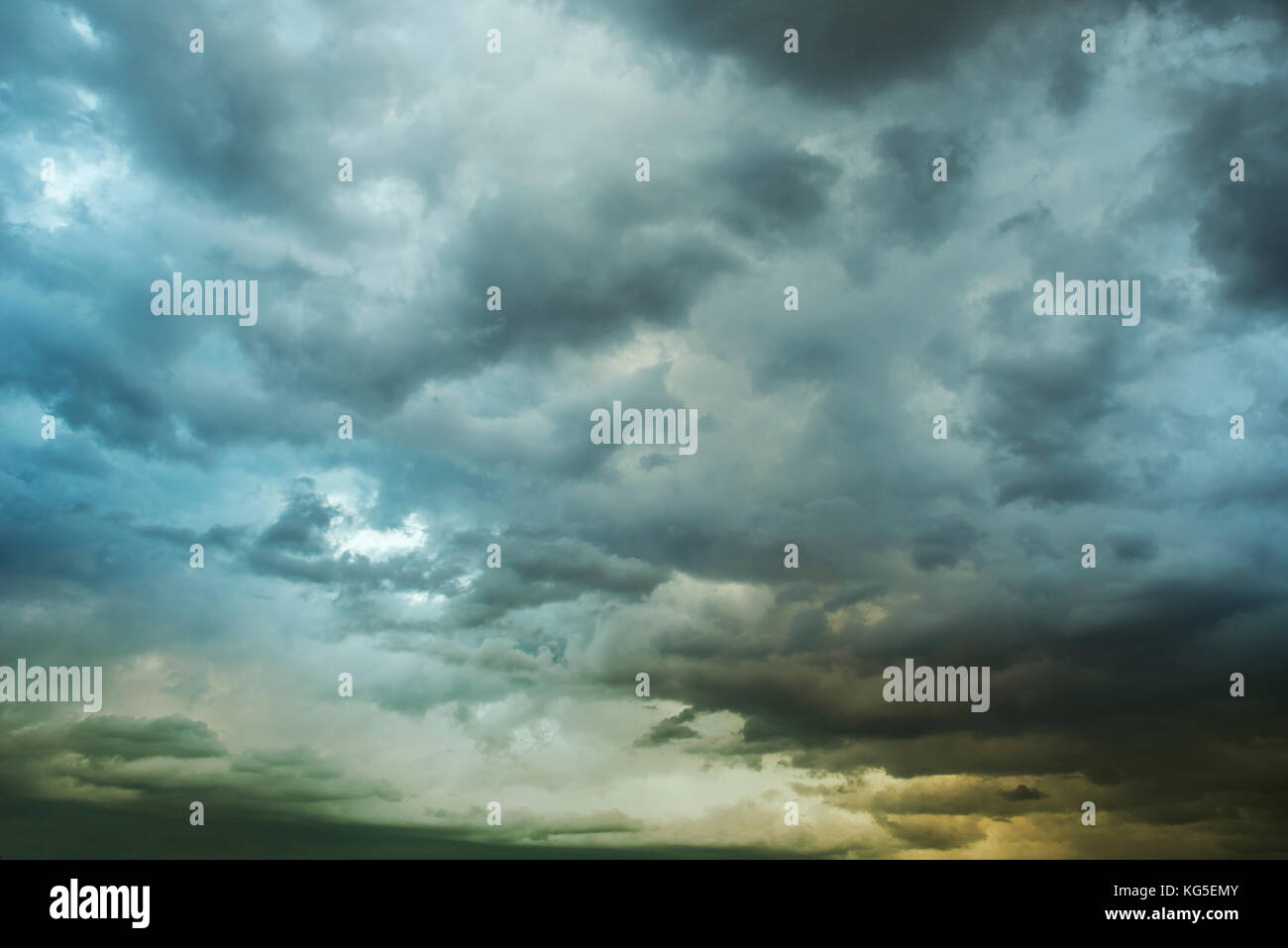 Dark sky with black clouds brings storm rain Stock Photo - Alamy