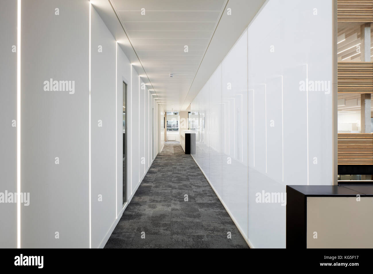 View of internal bridge. The Big Data Institute, Oxford, United Kingdom ...
