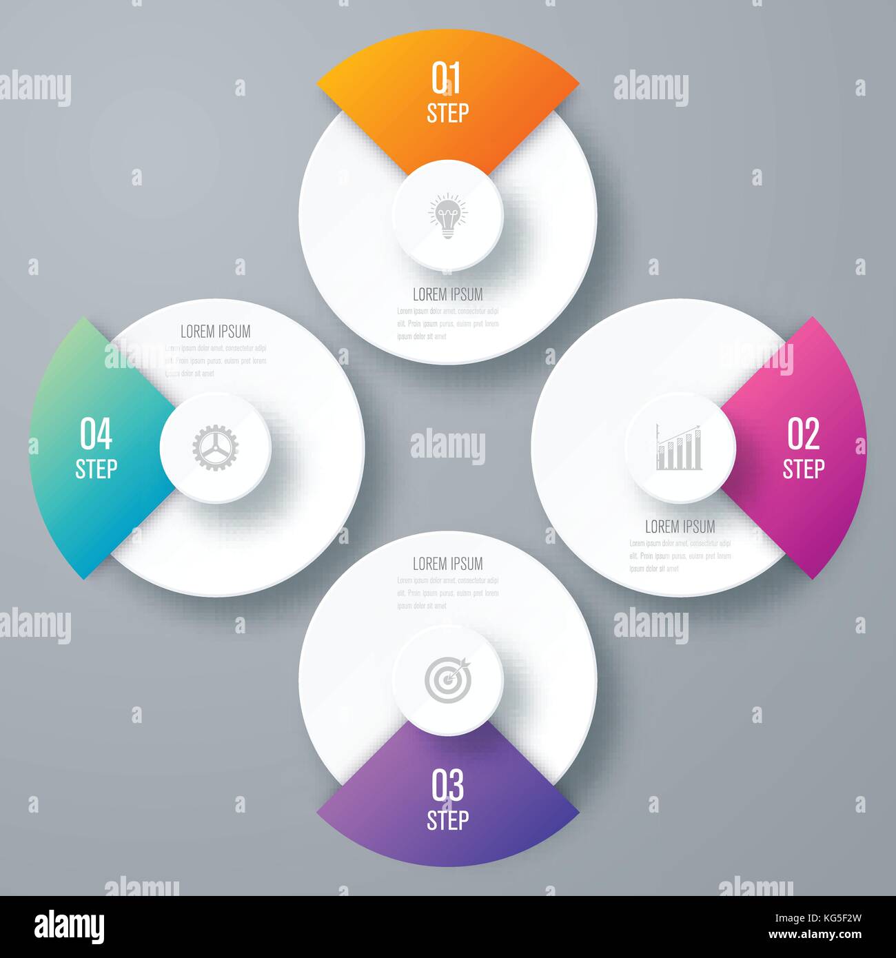 Infographics template 4 options with circle Stock Vector Image & Art ...
