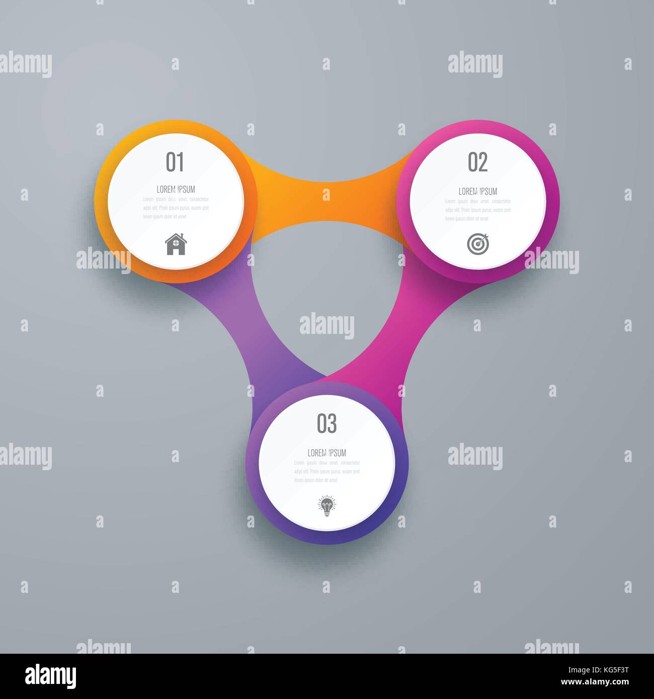 Infographics template 3 options with circle Stock Vector Image & Art ...