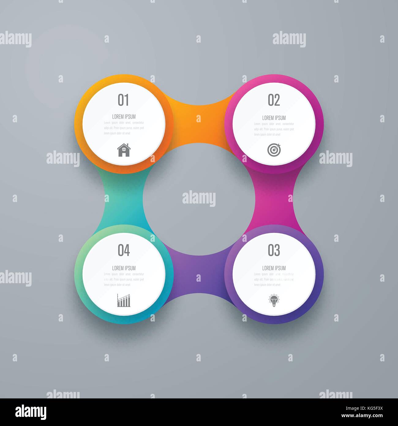 Infographics template 4 options with circle Stock Vector Image & Art ...