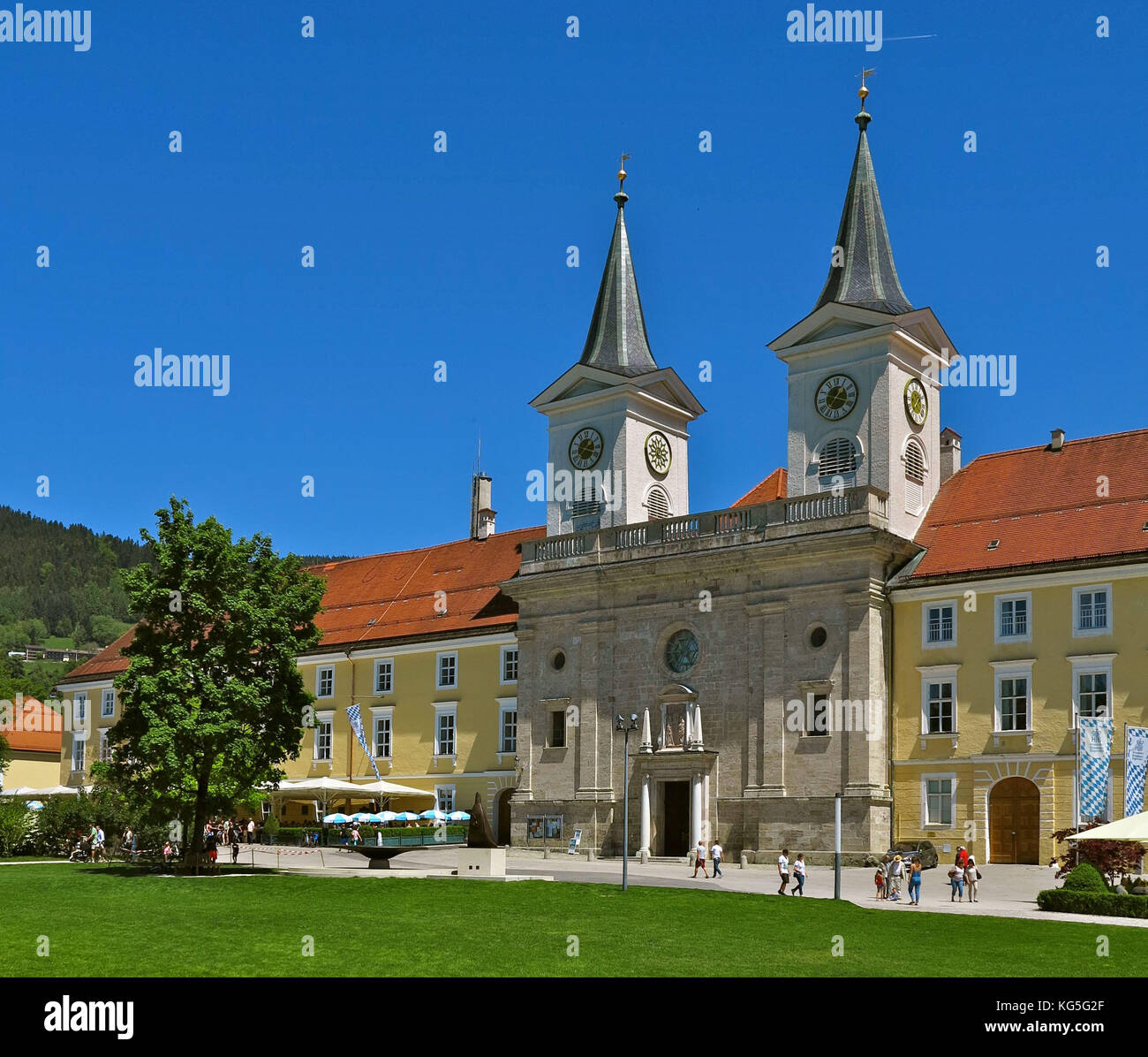 Germany, Bavaria, Schloss Tegernsee / Tegernsee Castle (former Tegernsee Abbey) Stock Photo