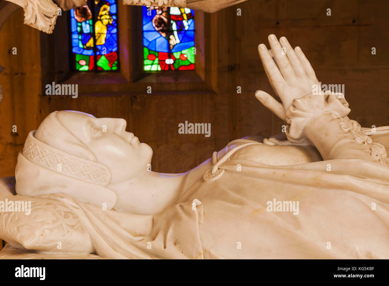 England, Cotswolds, Gloucestershire, Winchcombe, Sudeley Castle, St Mary's Church, Tomb of Katherine Parr Stock Photo
