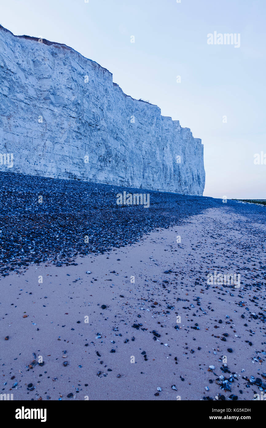 England, East Sussex, Eastbourne, South Downs National Park, The Seven Sisters Cliffs at Birling Gap Stock Photo