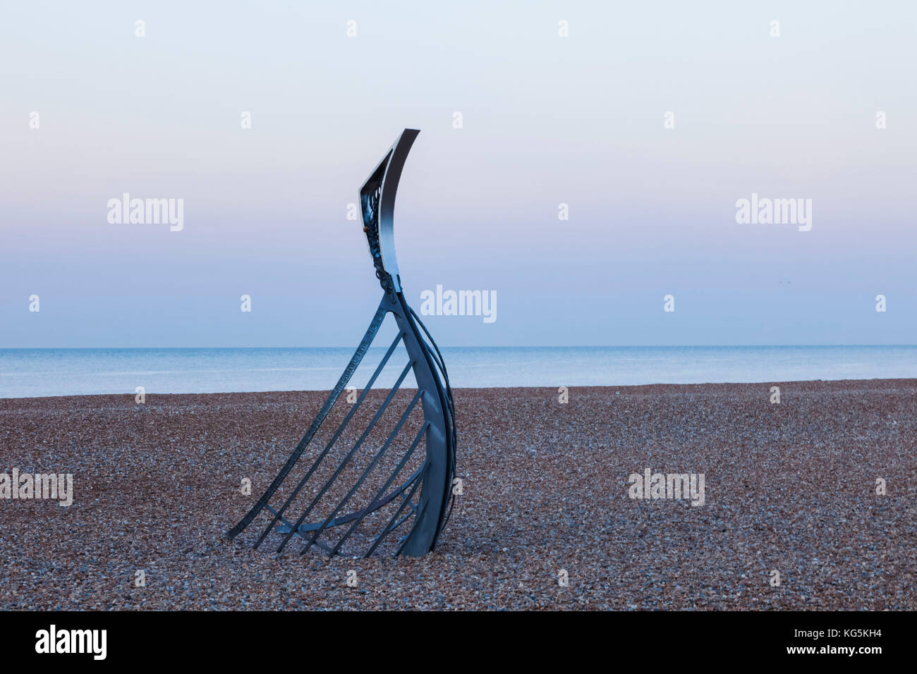 England, East Sussex, Hastings, Hastings Beach, Sculpture titled "The