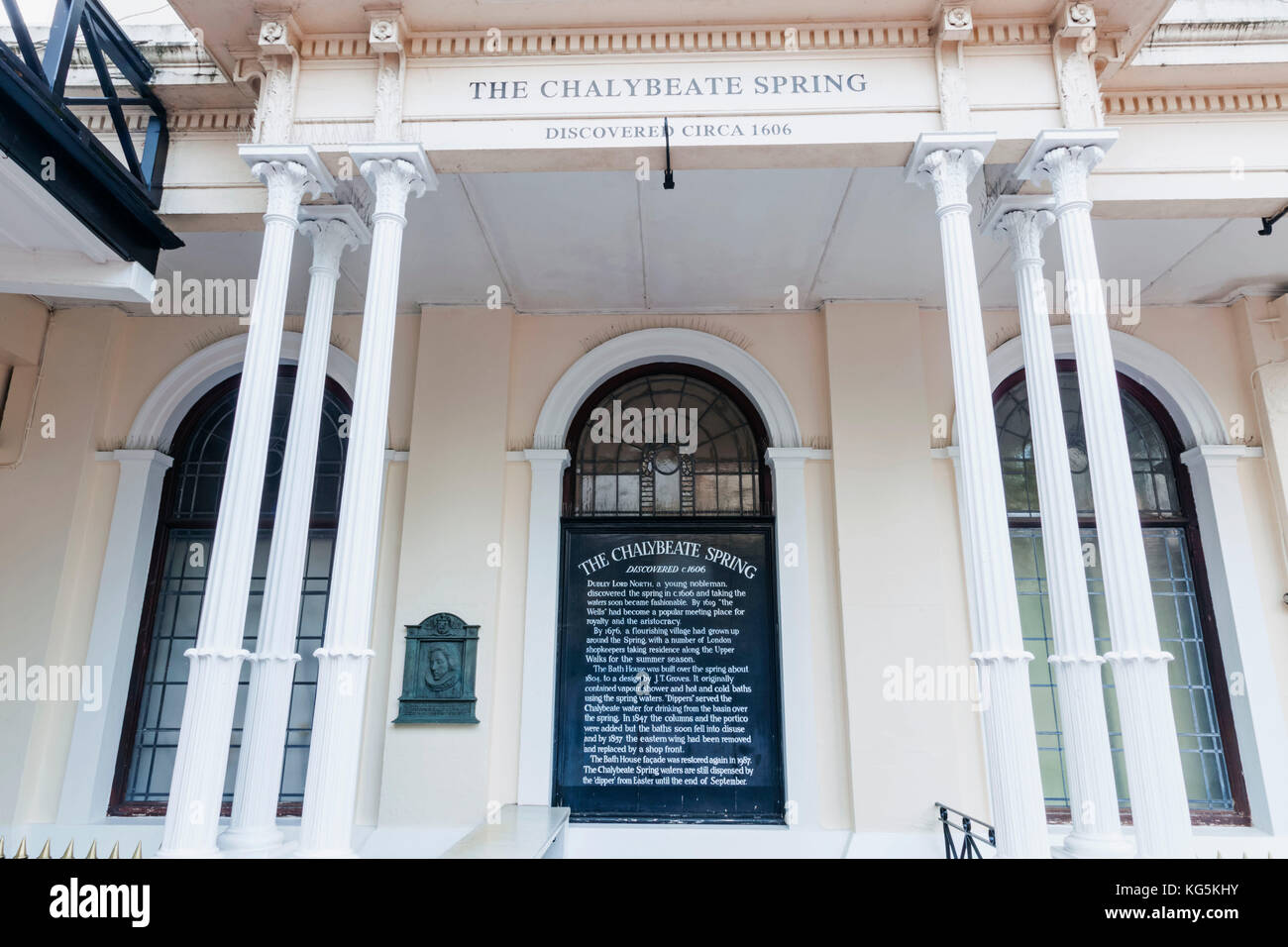 England, Kent, Tunbridge Wells, The Pantiles, The Chalybeate Spring Stock Photo