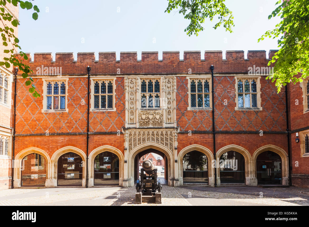 England, Berkshire, Eton, Eton College, College Entrance Stock Photo