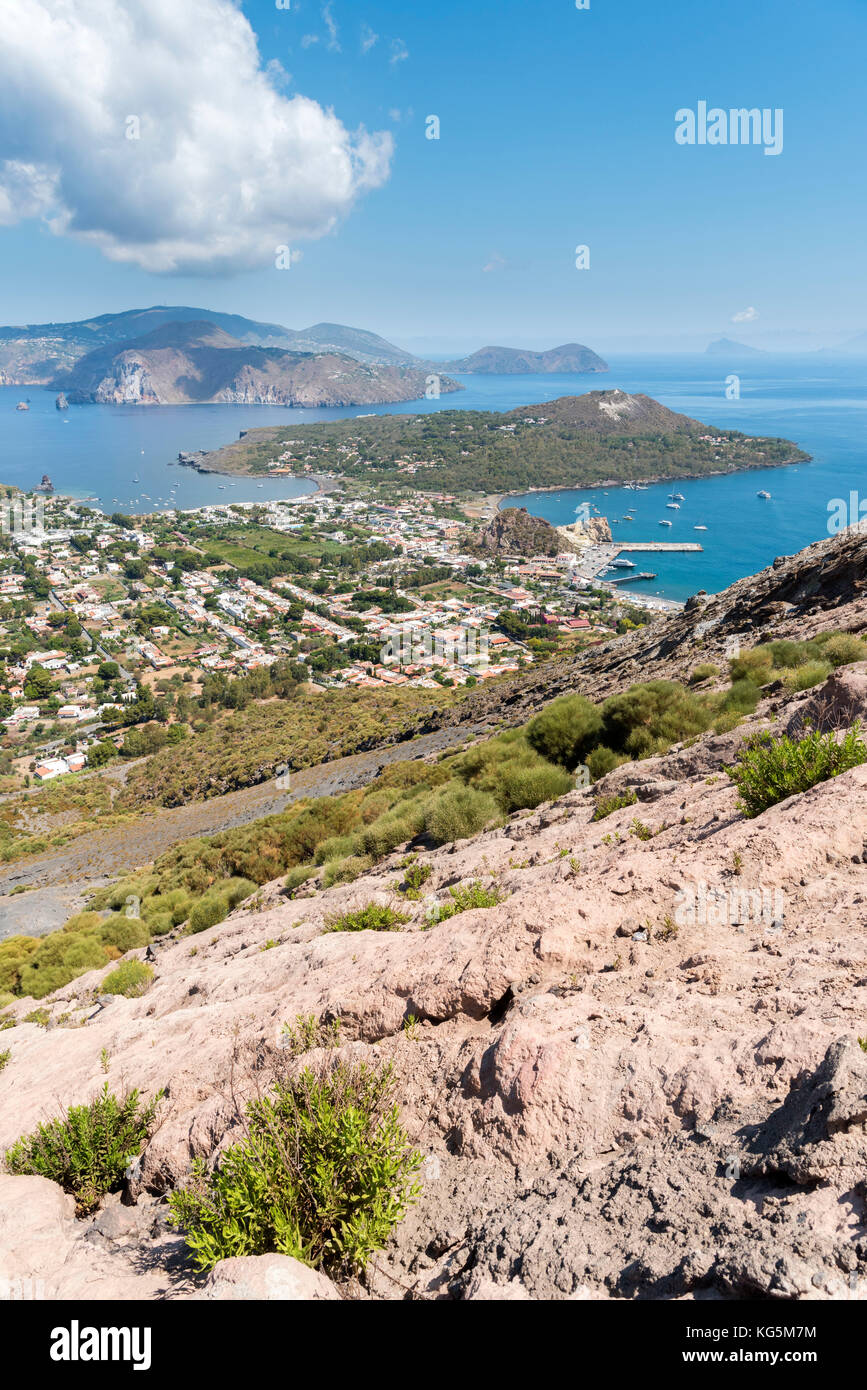 Volcano, Messina district, Sicily, Italy, Europe. Stock Photo