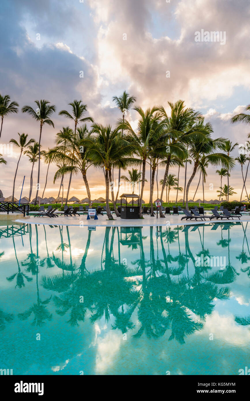 Bavaro Beach, Bavaro, Higuey, Punta Cana, Dominican Republic. Beach resort. Stock Photo