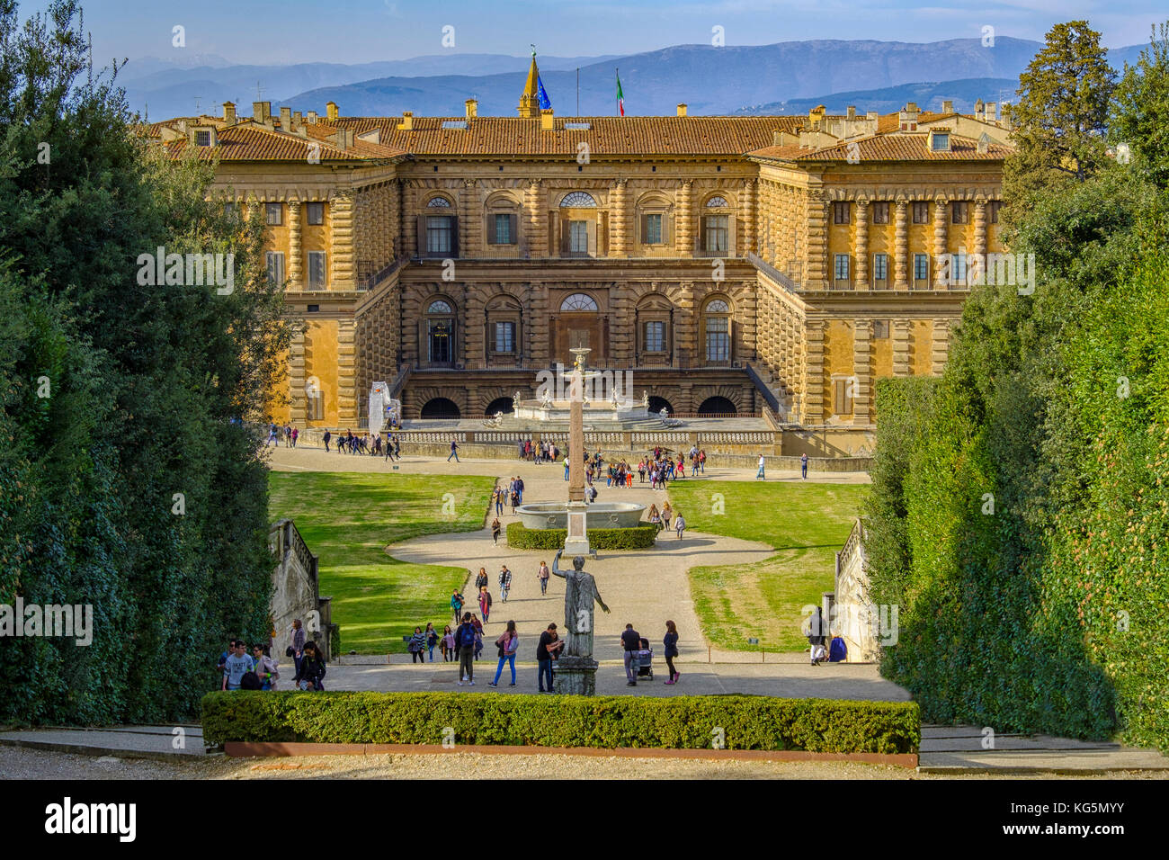 Italy, Tuscany, Florence, Palazzo Pitti and Boboli Gardens Stock Photo