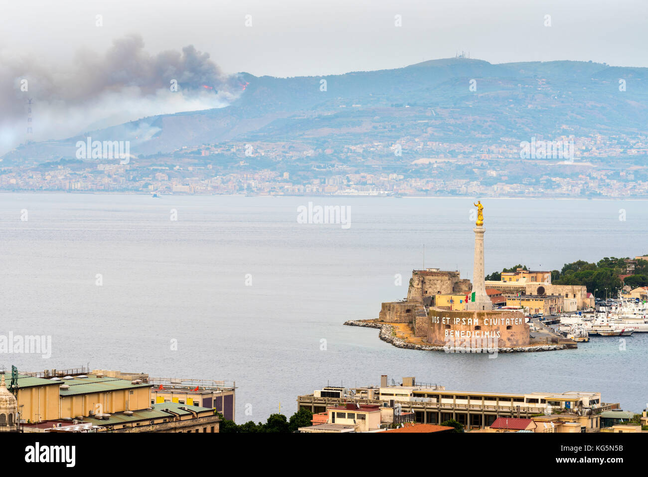 Port of Messina Europe, Italy, Sicily region, Messina district Stock Photo