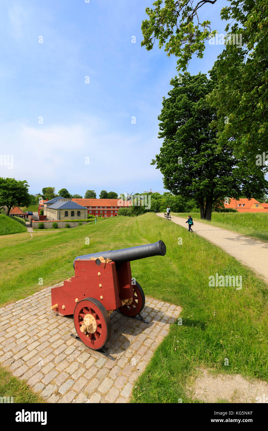 Medieval cannon at The Citadel (Kastellet), Copenhagen, Denmark Stock Photo