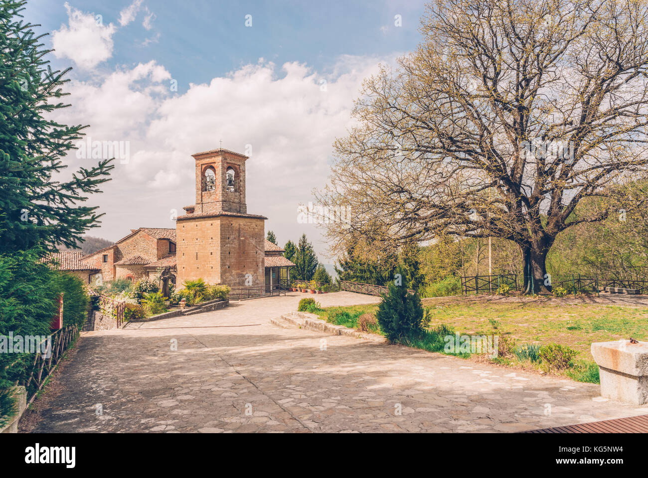 Oltrepo Pavese, Province of Pavia, Lombardy, Italy. Eremo di Sant'Alberto di Butrio Stock Photo