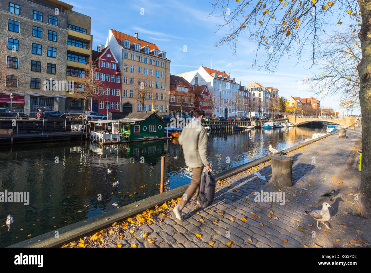 Walking in Copenhagen, Denmark Stock Photo