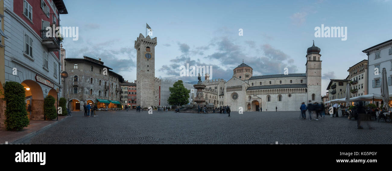 Trento, Italy, Europe, Trentino-Alto Adige/Südtirol, Trent, Cathedral Square, capital of Trentino Stock Photo