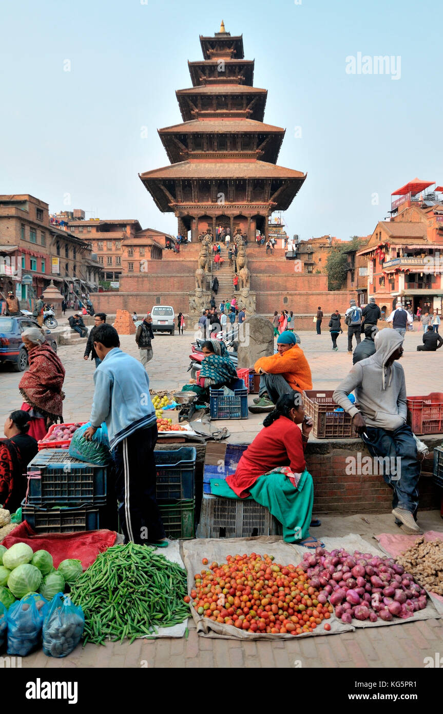 Durbar Square, Bhaktapur, Nepal, Asia Stock Photo