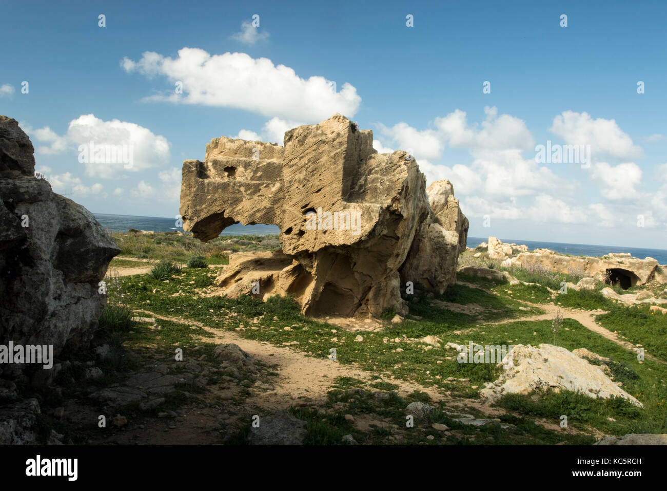 Rock outcrop, valley of the kings, Paphos Stock Photo Alamy
