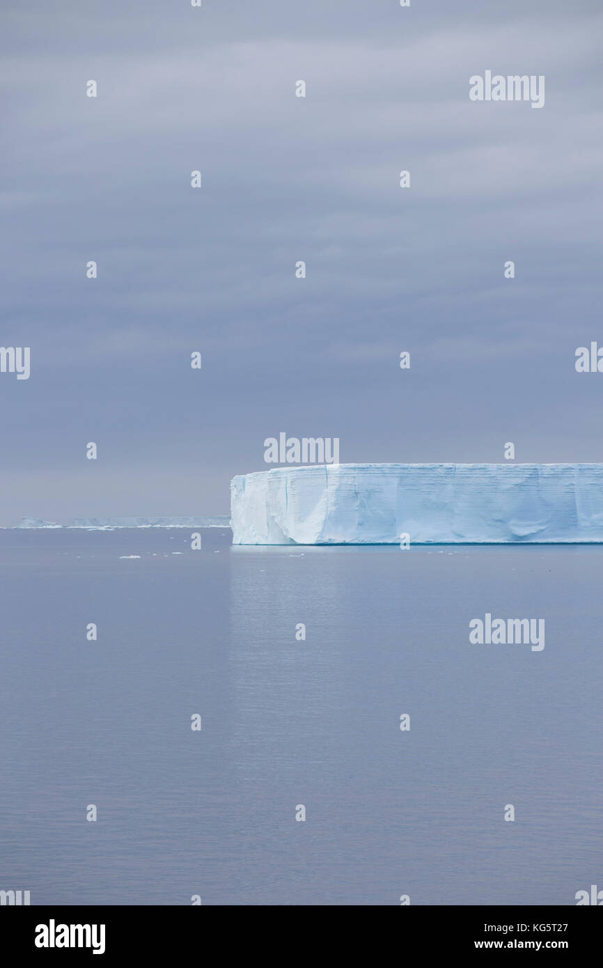 Tabular iceberg, Antarctica Stock Photo