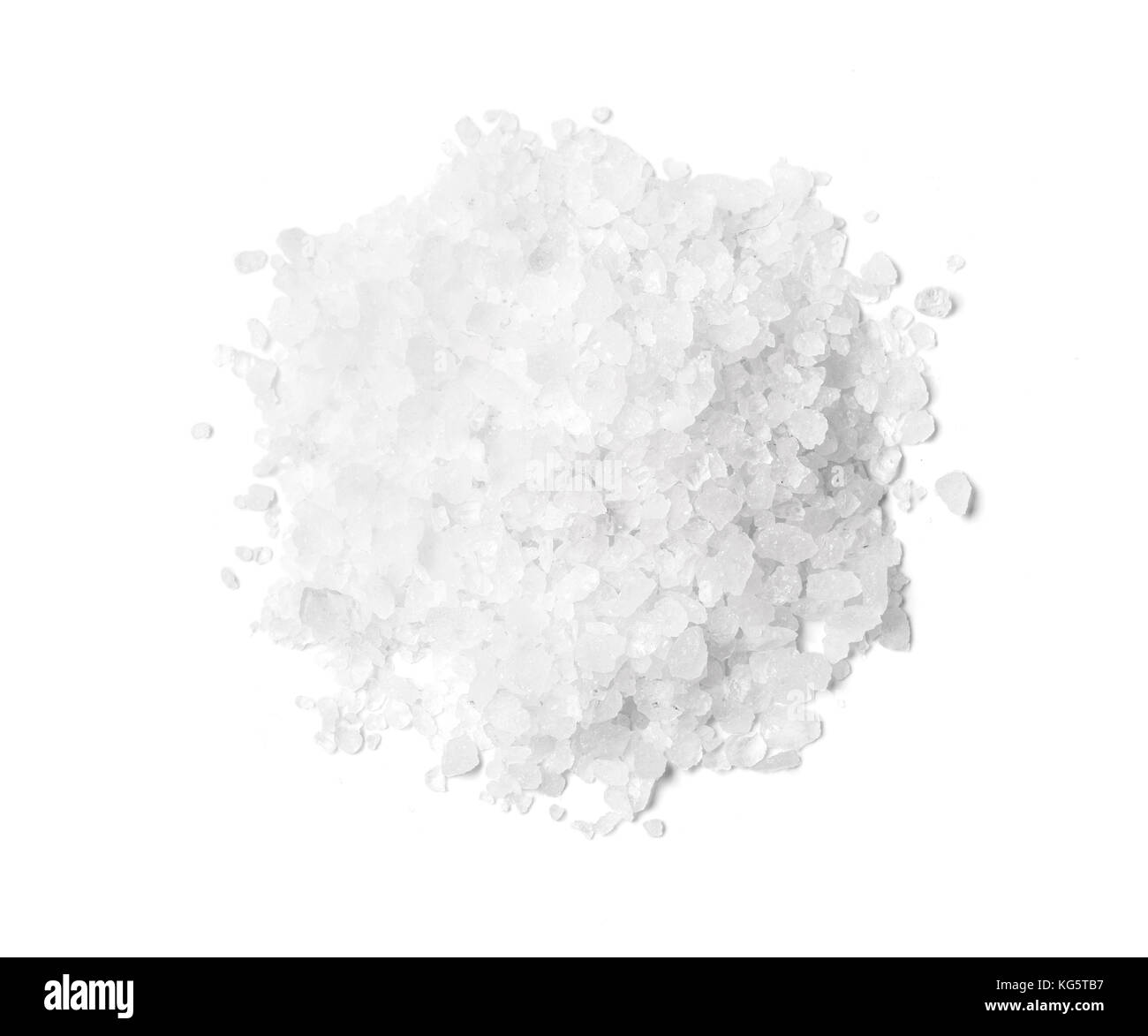 Pile of white rock salt isolated on white background Stock Photo - Alamy