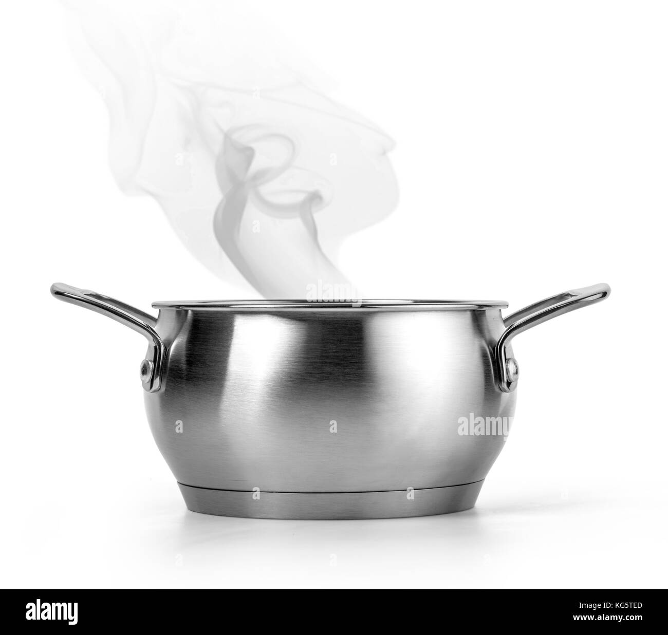Steel Saucepan Boiling Stock Photo - Download Image Now - Water