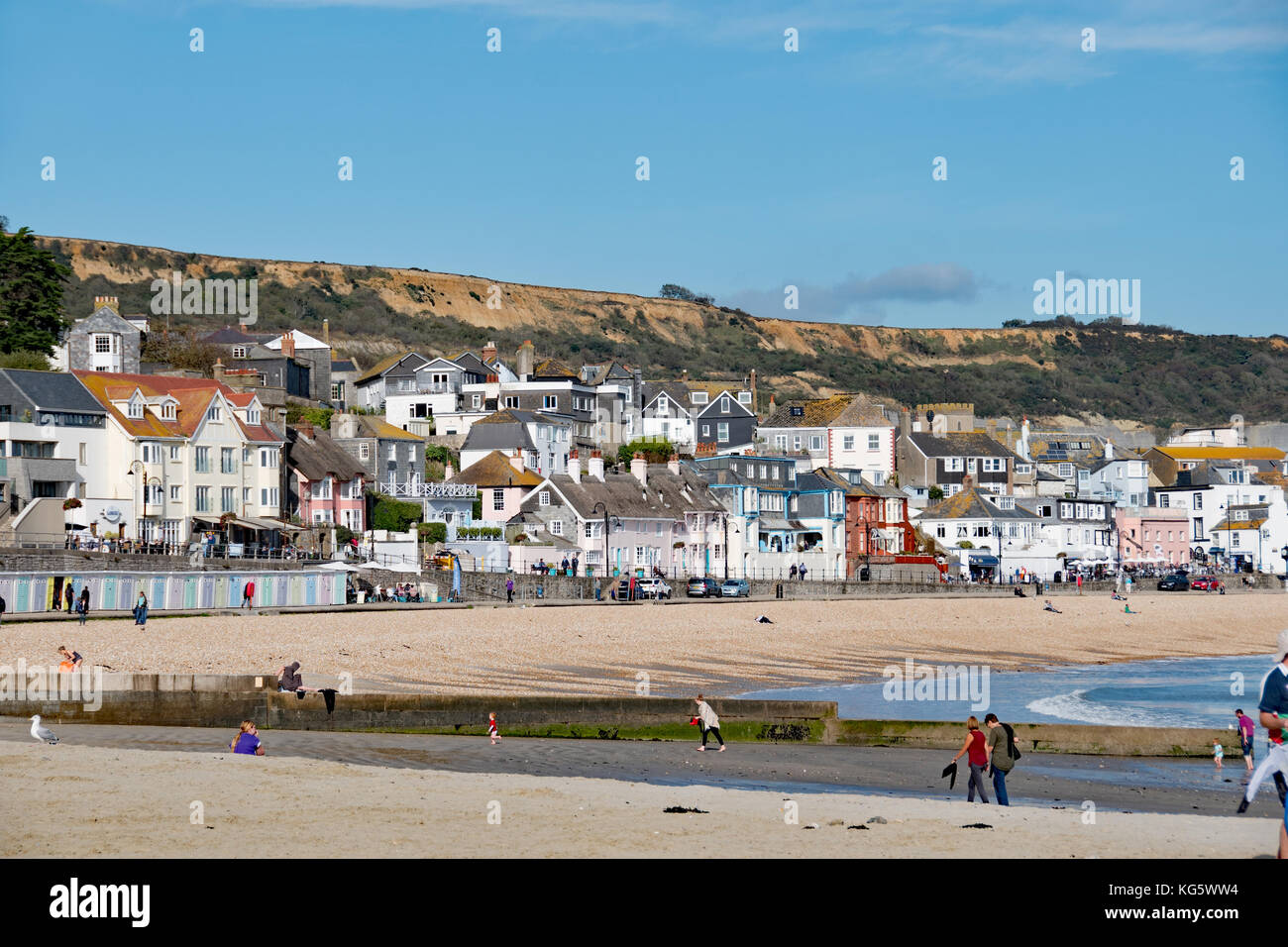 The seafront at Lyme Regis, West Dorset, UK Stock Photo