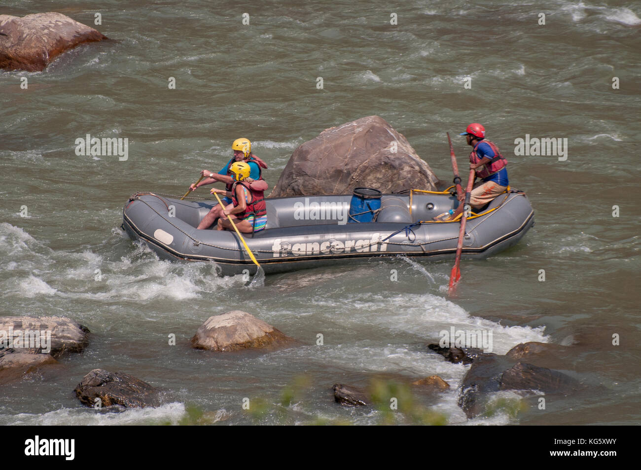 White water rafting on the Trisuli River, Nepal Stock Photo Alamy