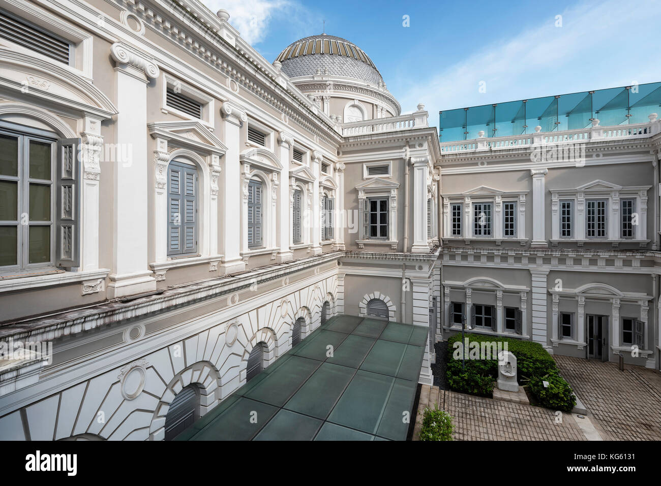 Exterior of National Museum of Singapore, established in 1849 by the then Singapore Institution Committee. It was called the Raffles Library and Museu Stock Photo