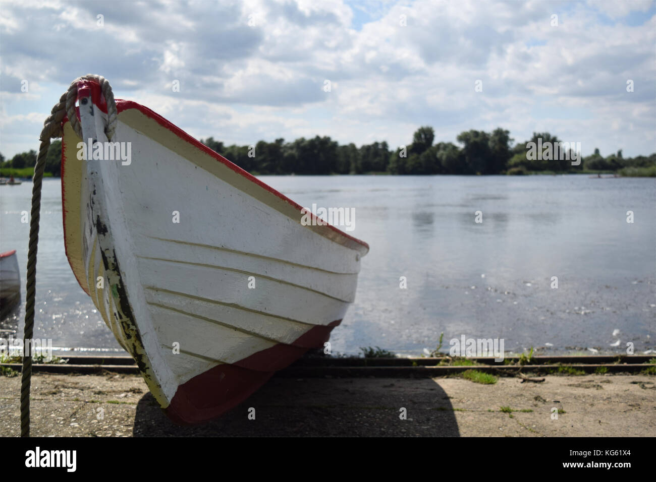 Red text on side of boat hi-res stock photography and images - Alamy