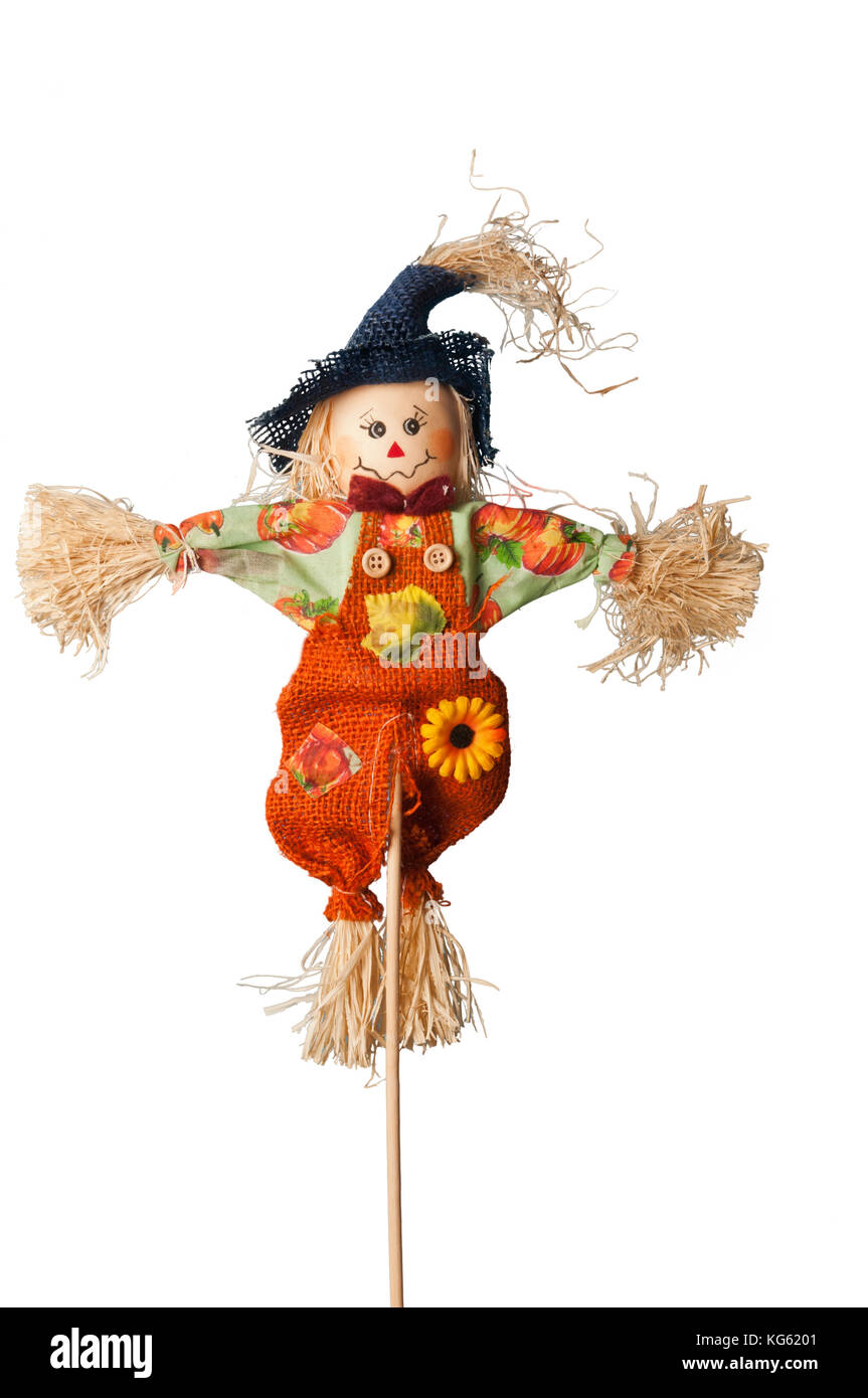 scarecrow isolated Stock Photo