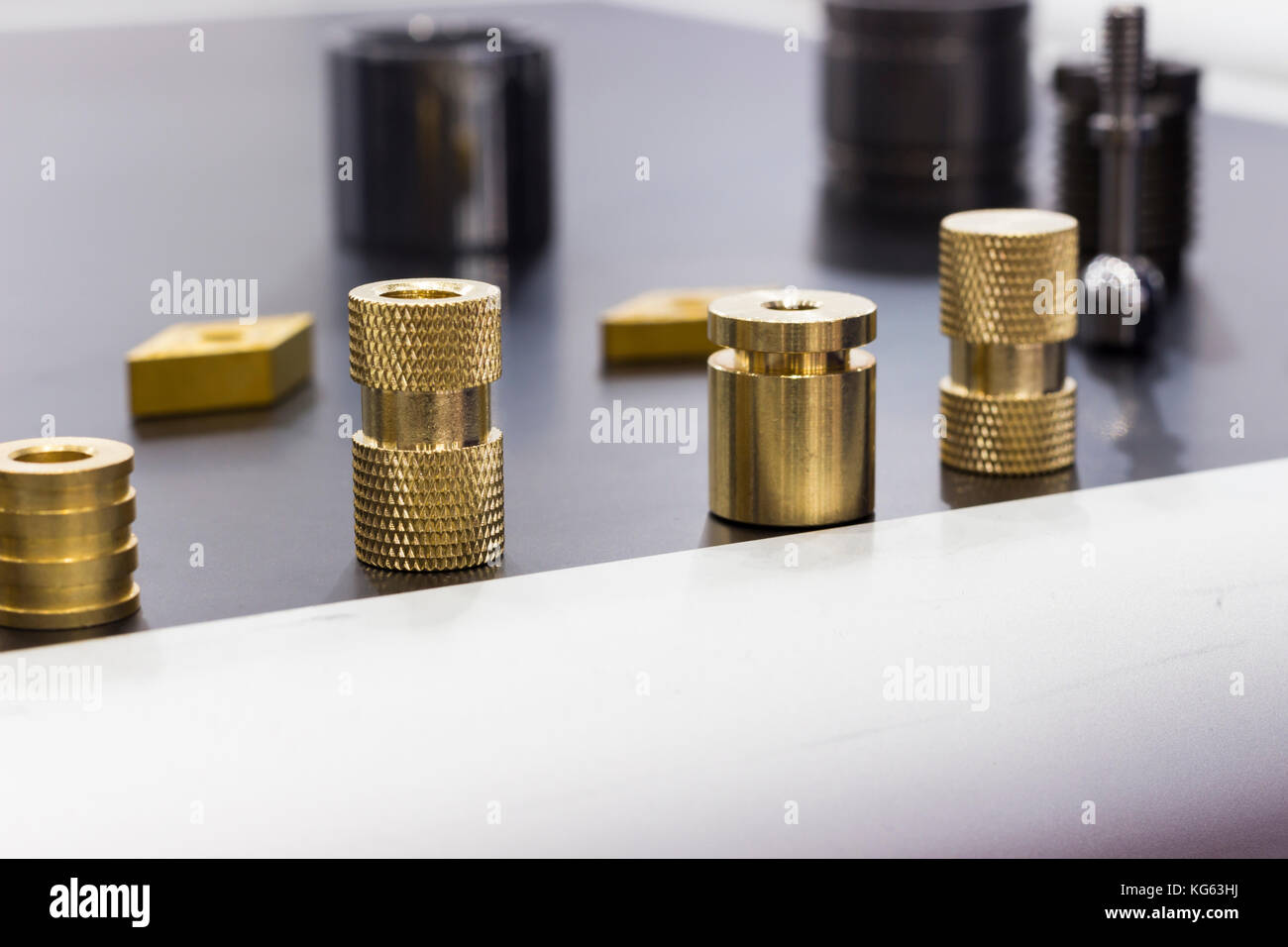 small metal mechanical spare parts for industry Stock Photo Alamy