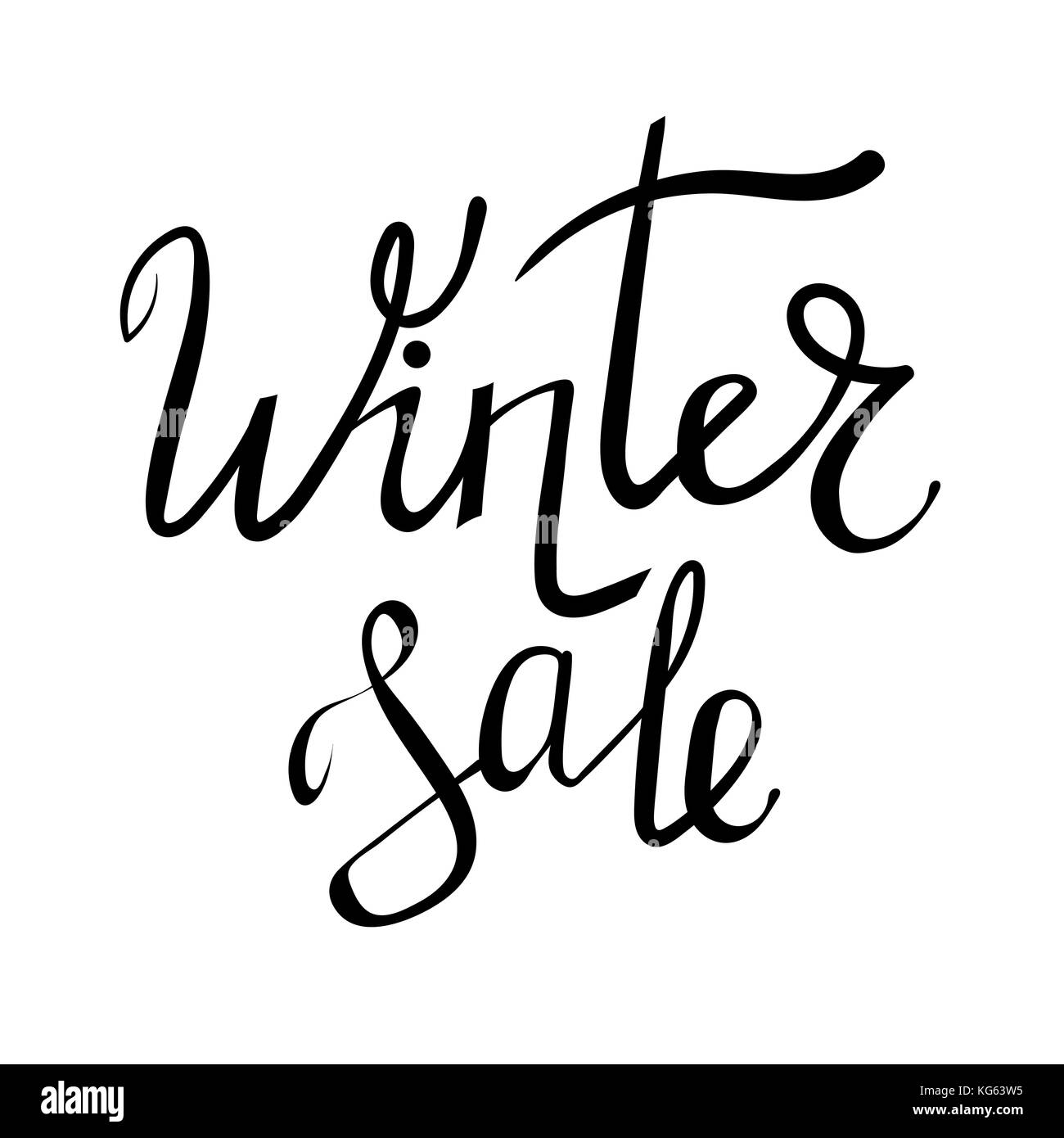 Winter Sale Typographic Poster Stock Photo - Alamy