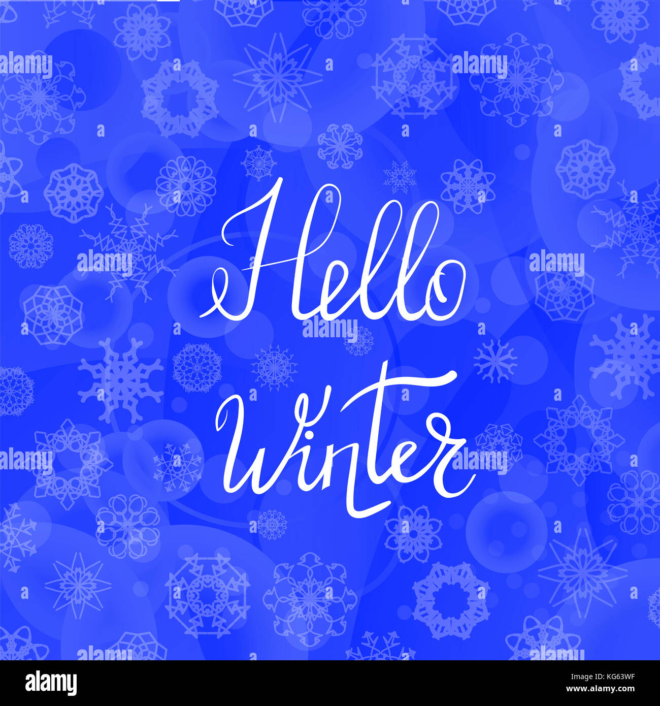 Hello Winter Typographic Poster Stock Photo - Alamy