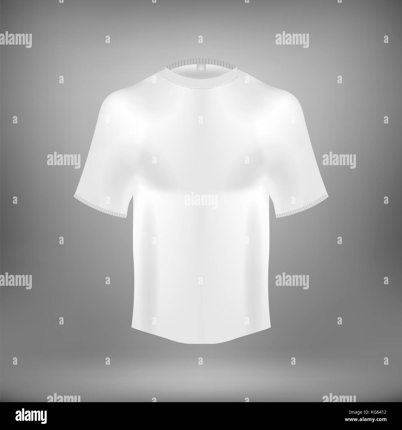 Blank White Cotton t shirt Stock Photo