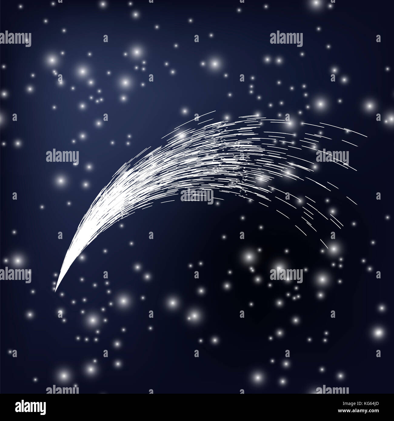 White Falling Star Stock Photo - Alamy