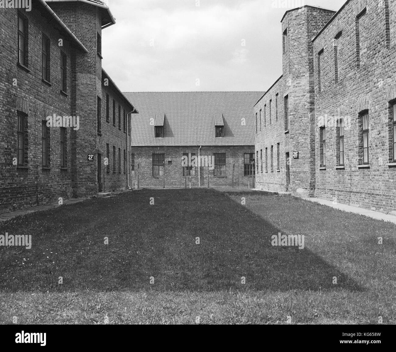 Concentration camp, Poland, Auschwitz, Birkenau Stock Photo